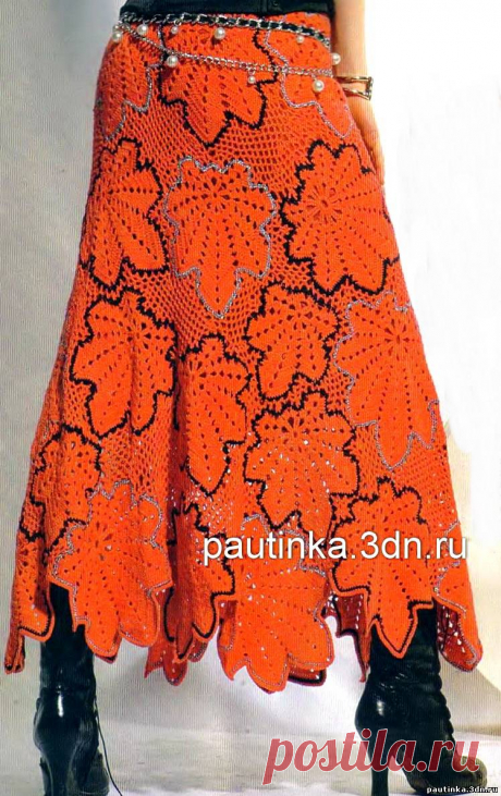 ВЯЗАНАЯ ЮБКА ИЗ МОТИВОВ