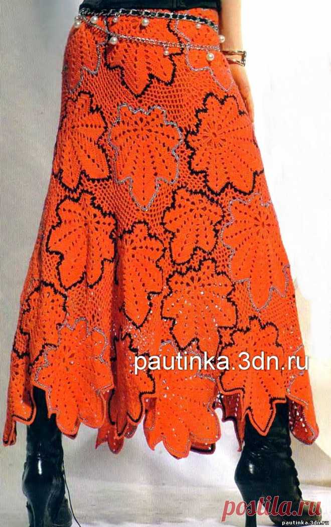 ВЯЗАНАЯ ЮБКА ИЗ МОТИВОВ