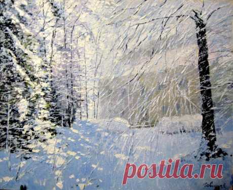 Художник Евгений Гавлин|Зимний пейзаж