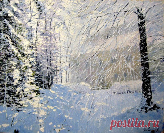 Художник Евгений Гавлин|Зимний пейзаж