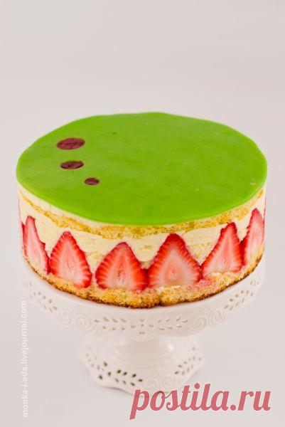 Монка и еда - Торт Le Fraisier.