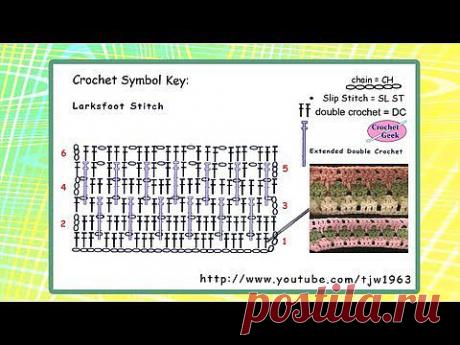 Узор крючком.Разноцветье.Видио.