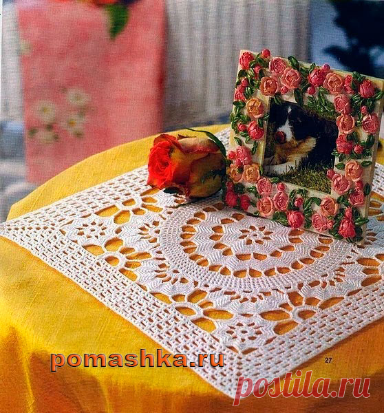 Квадратная салфетка крючком фото схема