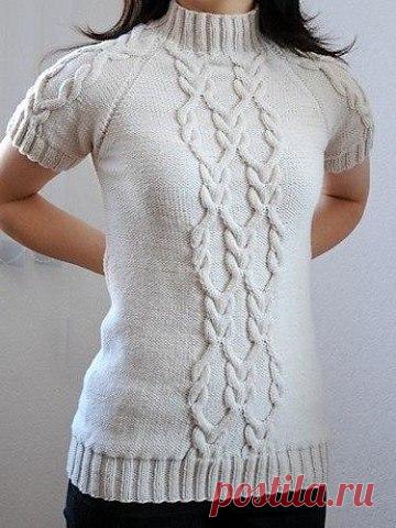 Джемпер с рельефным узором из Lana Grossa / Всё за еду!