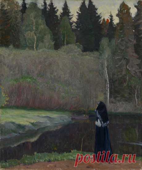 Художник Михаил Васильевич Нестеров (1862-1942).
"Соловей поет", 1918 г.