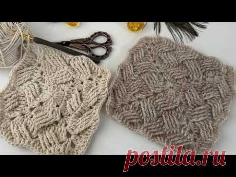 Новый дизайн! Учебное пособие по вязанию плетеного узора крючком #crochet #diy #motif #model