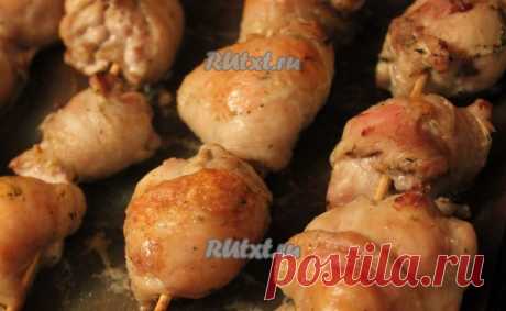 Шашлык из курицы в духовке