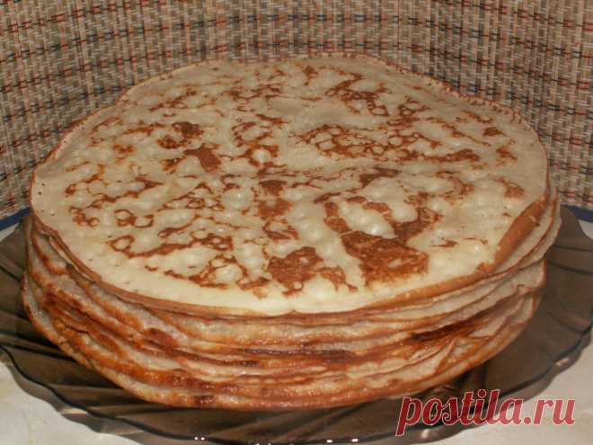 Блины Ночные (дрожжевые, расстойка в холодильнике)