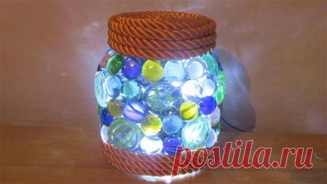 Оригинальный декор из стеклянных камешек