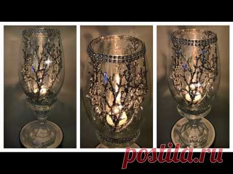 $3 Glam Dollar Tree Candle Holder | Fall Decor | Holiday Decor
