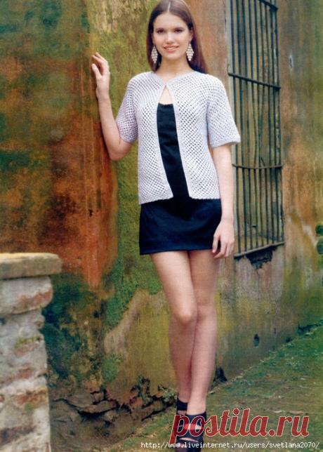 Летний жакет спицами