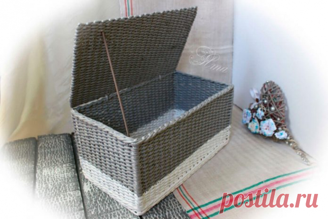 МК Короб с крышкой из бумажных трубочек – HandMade39.ru