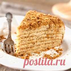 Медовый торт со сгущенкой - Простые рецепты Овкусе.ру