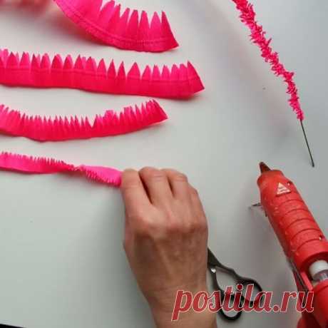 1st part #paper #crepepaper #flower #decoration #handmade #tutorials