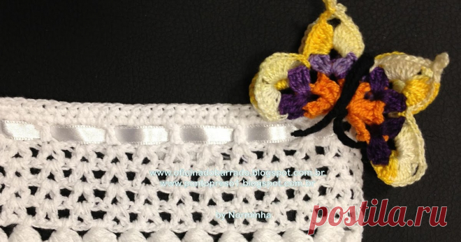 Croche -  PAP - BARRADO com acabamento em  PÉTALA CONE (1)    PAP - Resumido  :   Depois de toda base ( em pontos altos ) do barrado estiver pronta, vamos iniciar a pétala ... (  clicar nas fotos para...