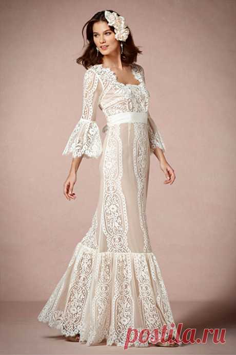 льняное платье в стиле этно-бохо