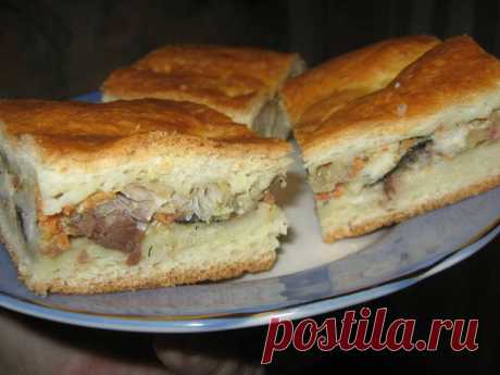 вкусный и быстрый рыбный пирог