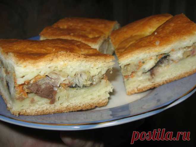 вкусный и быстрый рыбный пирог