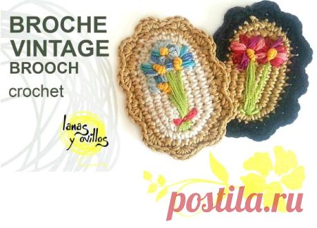 Como hacer un broche vintage de crochet - enrHedando