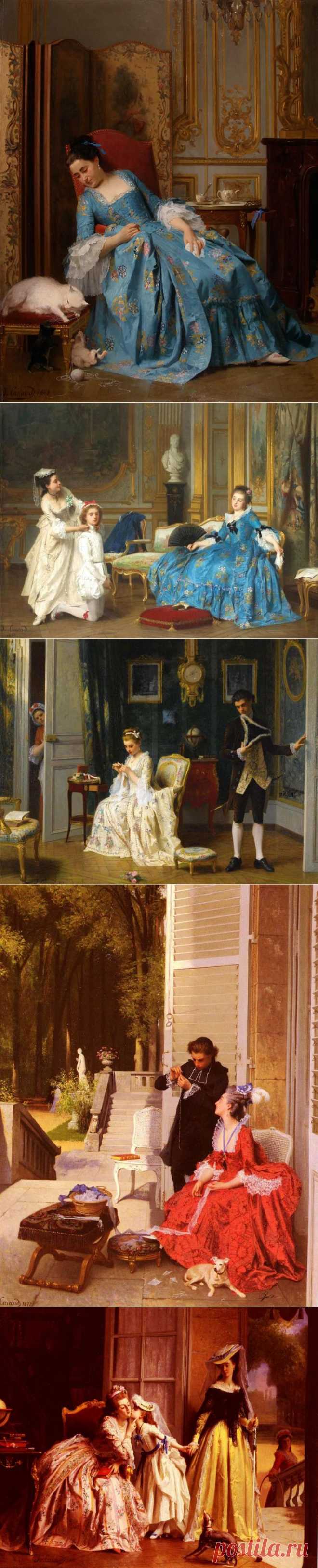 ФРАНЦУЗСКИЙ ХУДОЖНИК JOSEPH CARAUD (1821 - 1905). .