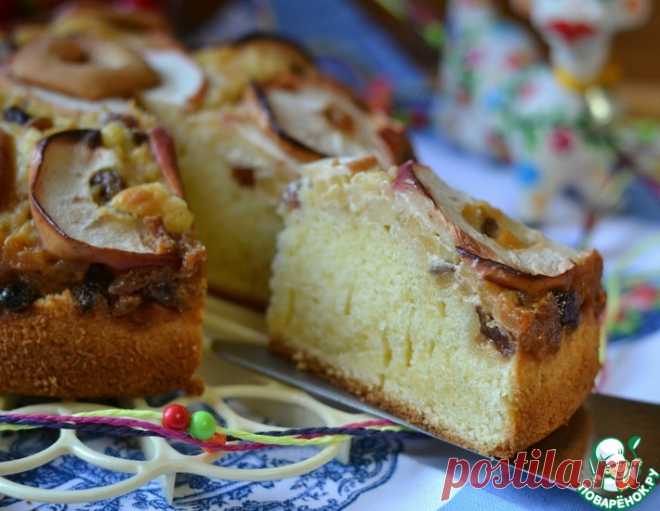 Пирог с карамельными яблоками – кулинарный рецепт