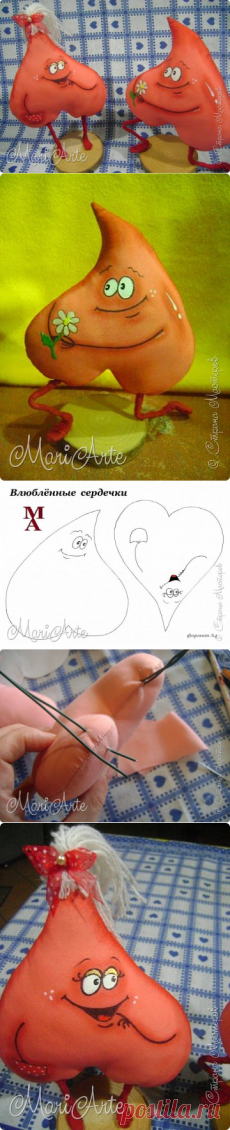 Влюблённые сердечки,мастер-класс!