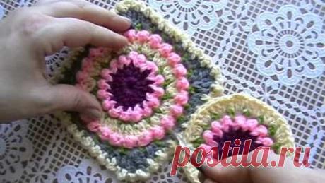 Очень популярный и красивый мотив крючком.