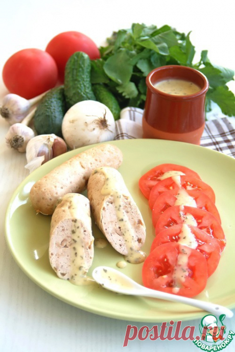 Молочные диетические паровые сардельки из курицы в мультиварке - кулинарный рецепт