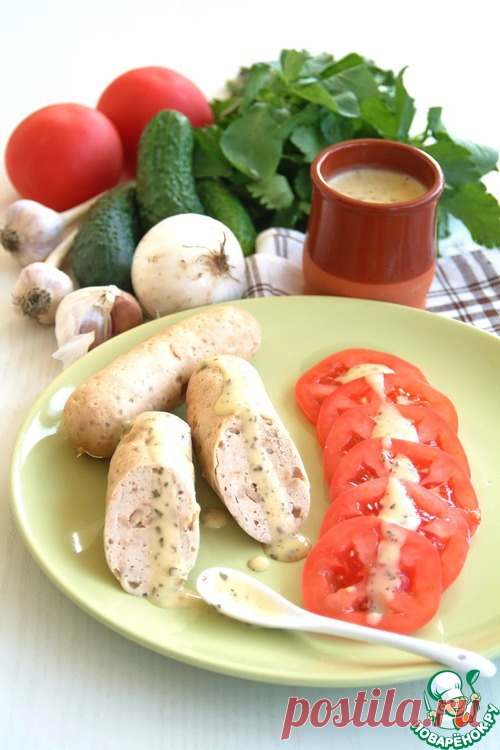 Молочные диетические паровые сардельки из курицы в мультиварке - кулинарный рецепт