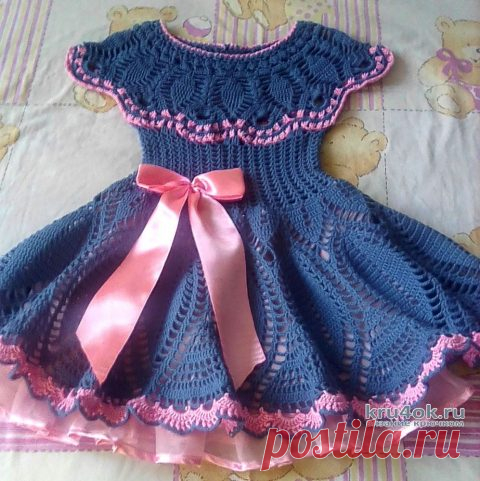 Как связать платье на девочку крючком. Пошаговая инструкция, схема и описание, фото и видео уроки для начинающих. Детские платья крючком мастер класс для начинающих Детское платье крючком на 1 годик