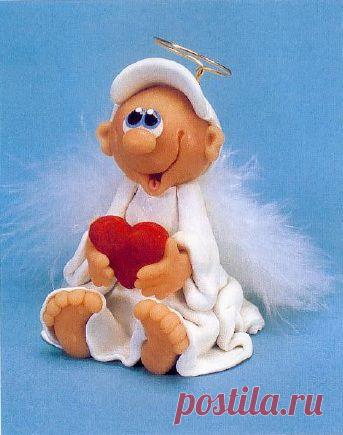 Несколько идей ангелов из полимерной глины.