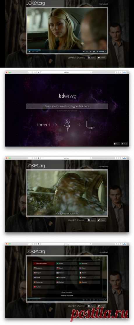 Joker — сервис для проигрывания торрентов онлайн / Surfingbird - все, что интересно тебе