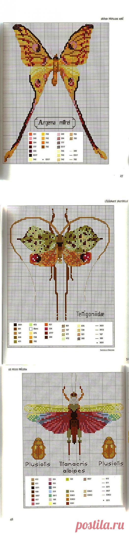 Схемы для вышивки "Насекомые" / Вышивка крестиком