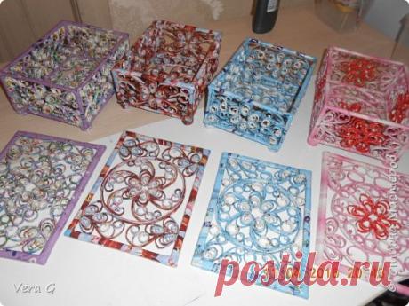 Плетение из бумажных трубочек ажурная шкатулка | Страна Мастеров