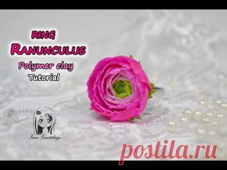 Ring Ranunculus (Asian Buttercup) ✿ Polymer clay Tutorial
