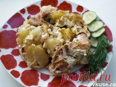 Горбуша с картошкой под соусом - Простые рецепты Овкусе.ру