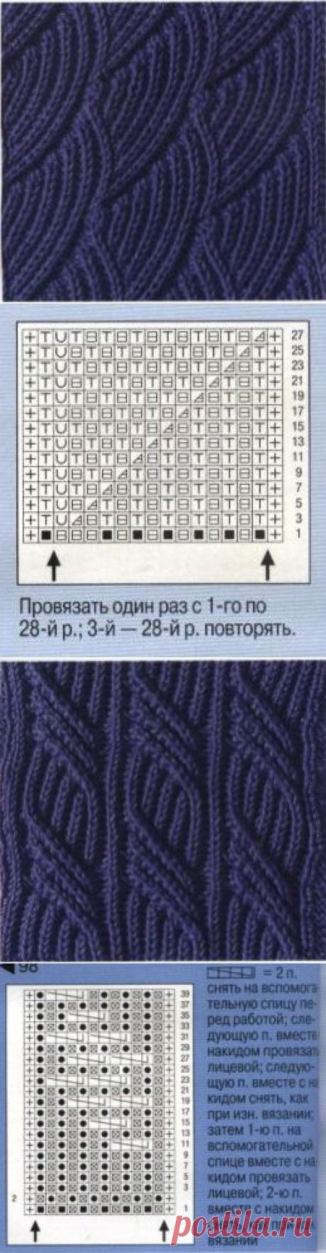 Для тех, кто вяжет. Патентный узор спицами | Домохозяйки
