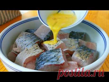 【小穎美食】魚肉這樣做4斤不夠吃，淋一個雞蛋，不加一滴水，比飯店的還好吃！