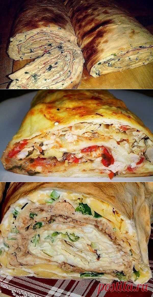 Закусочные рулеты из ЛАВАША! (сохраняем чтобы не забыть)