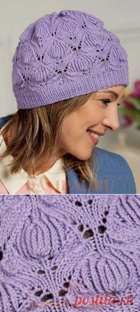 Вязаная шапка «Blooming Lotus» | DAMские PALьчики. ru