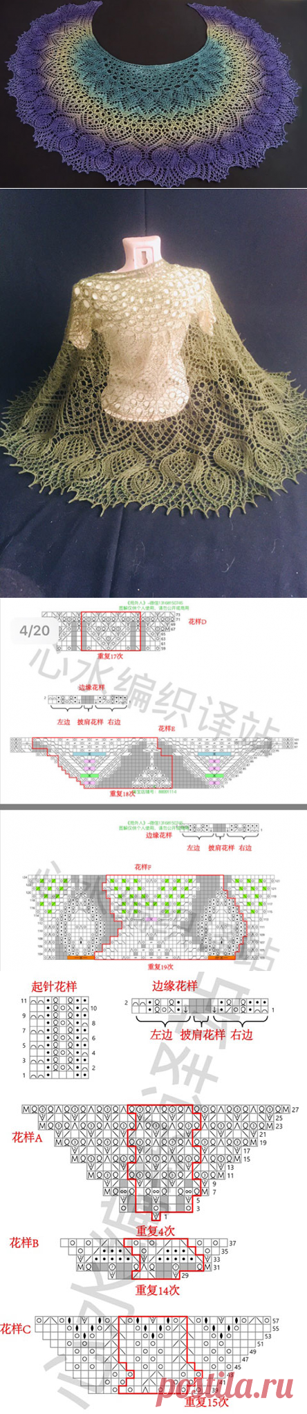 Шаль Шотландский Чертополох спицами – схема и описание бесплатно — Пошивчик одежды