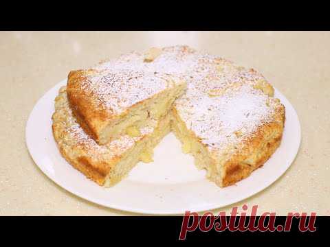 Творожно - яблочный пирог к чаю, приготовит даже ленивый!