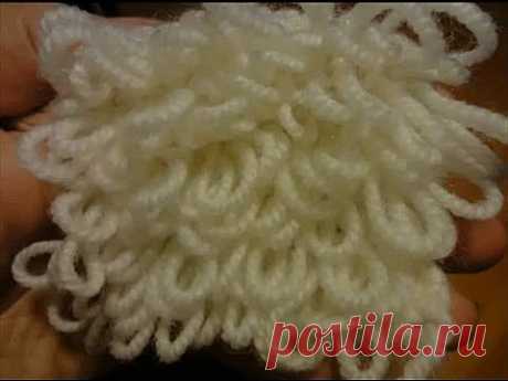 Вытянутые петли &quot;лицевые&quot;(вниз) Вязание крючком Урок 24 Crochet: Elongated &quot;facial&quot; knots (down) - YouTube