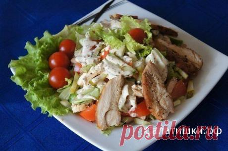 Вкусный салатик с куриным филе | Рецепты вкусных салатов