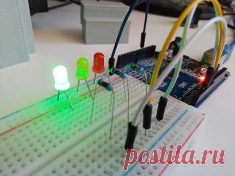 Урок 5. Светофор на Arduino UNO. Arduino моделирование в Tinkercad. - X-TEX
