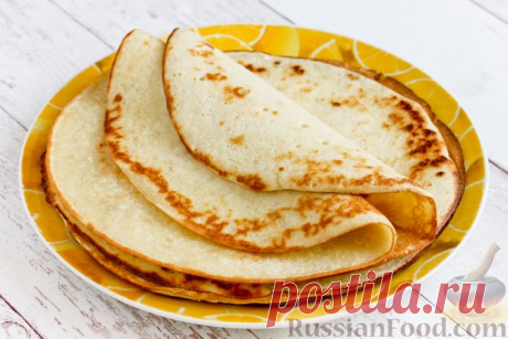 Рецепт: Банановые блины на RussianFood.com