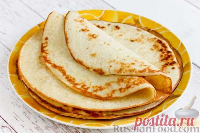 Рецепт: Банановые блины на RussianFood.com