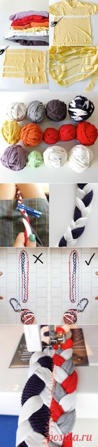 Коврик из кос для украшения дома