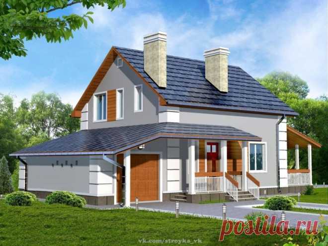 Мансардный дом с гаражом, кабинетом и террасой