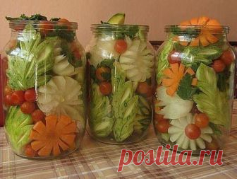 Русский карвинг. 7 идей с  фруктами и овощами . Милая Я